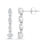 14K White Gold Lab Grown Diamond 5/8 Ct.Tw. Dangler Earrings  Picasso Gold & Diamond Jewelry