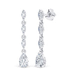 14K White Gold Lab Grown Diamond 1 Ct.Tw. Dangler Earrings  Picasso Gold & Diamond Jewelry