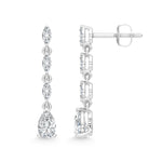 14K White Gold Lab Grown Diamond 1 Ct.Tw. Dangler Earrings  Picasso Gold & Diamond Jewelry
