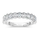 14K White Gold Lab Grown Diamond 1 3/4 ct. tw. Oval Shape Wedding Band | Picasso Gold & Diamond