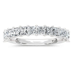 14K White Gold Lab Grown Diamond  1 1/4 Ct.Tw. Princess Band  Picasso Gold & Diamond Jewelry