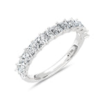 14K White Gold Lab Grown Diamond  1 1/4 Ct.Tw. Princess Band  Picasso Gold & Diamond Jewelry