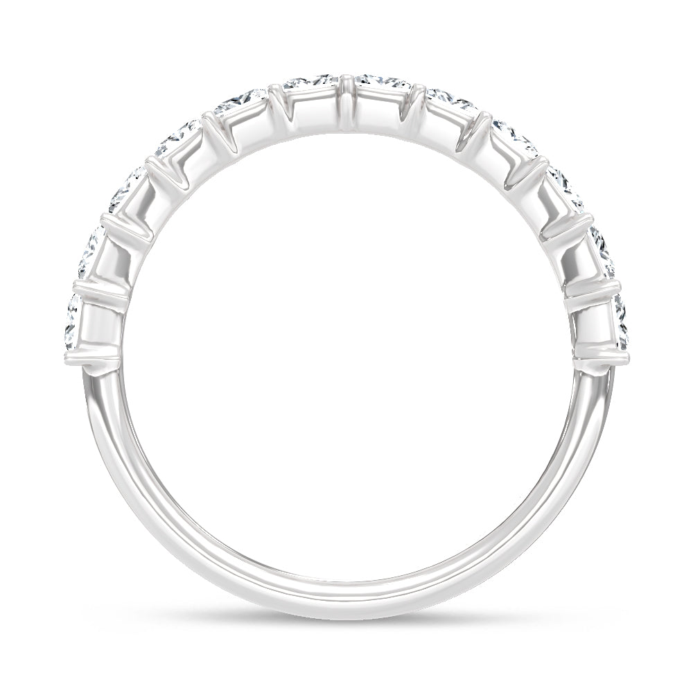 14K White Gold Lab Grown Diamond  1 3/4 Ct.Tw. Princess Band  Picasso Gold & Diamond Jewelry