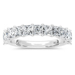 14K White Gold Lab Grown Diamond  3 Ct.Tw. Princess Band  Picasso Gold & Diamond Jewelry