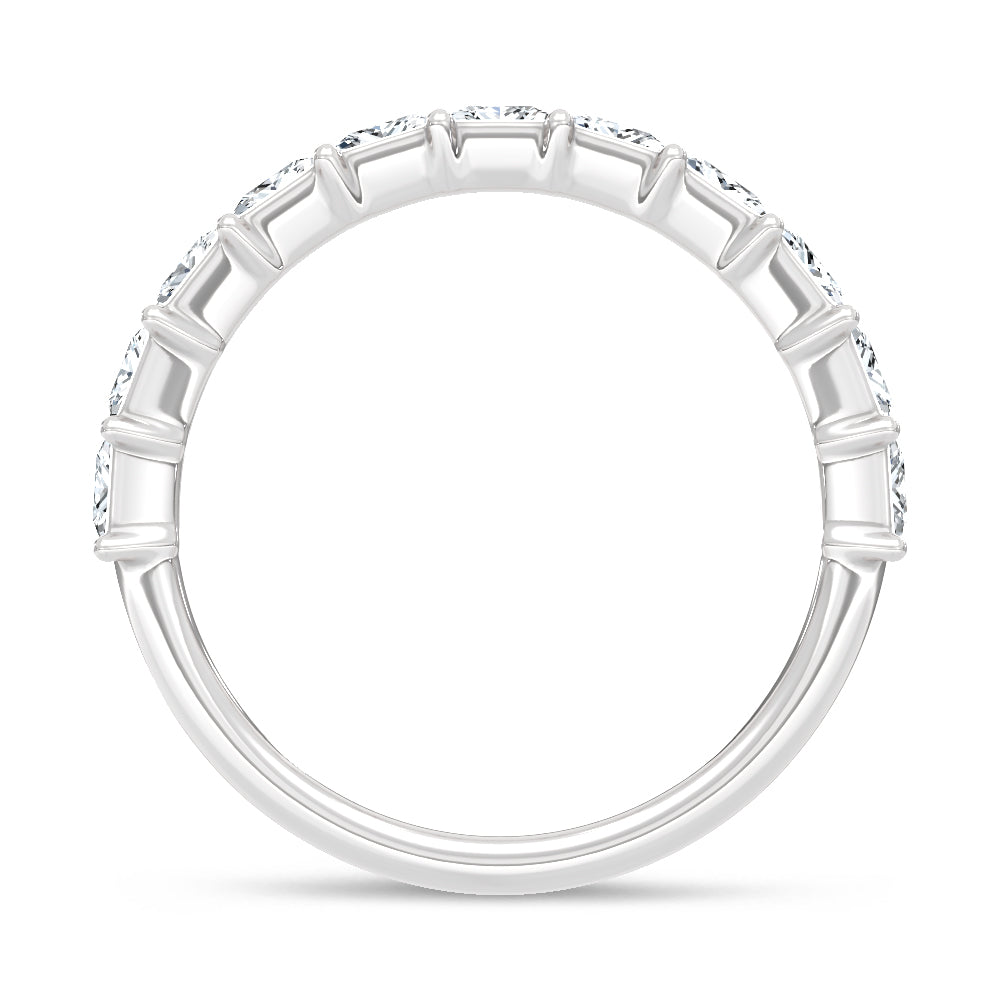 14K White Gold Lab Grown Diamond  3 Ct.Tw. Princess Band  Picasso Gold & Diamond Jewelry