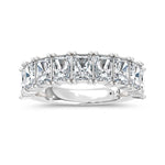 14K White Gold Lab Grown Diamond Radiant Cut Shape 3 Ct.Tw. Half Way Band  Picasso Gold & Diamond Jewelry