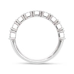 14K White Gold Lab Grown Diamond Radiant Cut Shape 3 Ct.Tw. Half Way Band  Picasso Gold & Diamond Jewelry