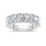 14K White Gold Lab Grown Diamond Radiant Cut Shape 4 Ct.Tw. Half Way Band  Picasso Gold & Diamond Jewelry