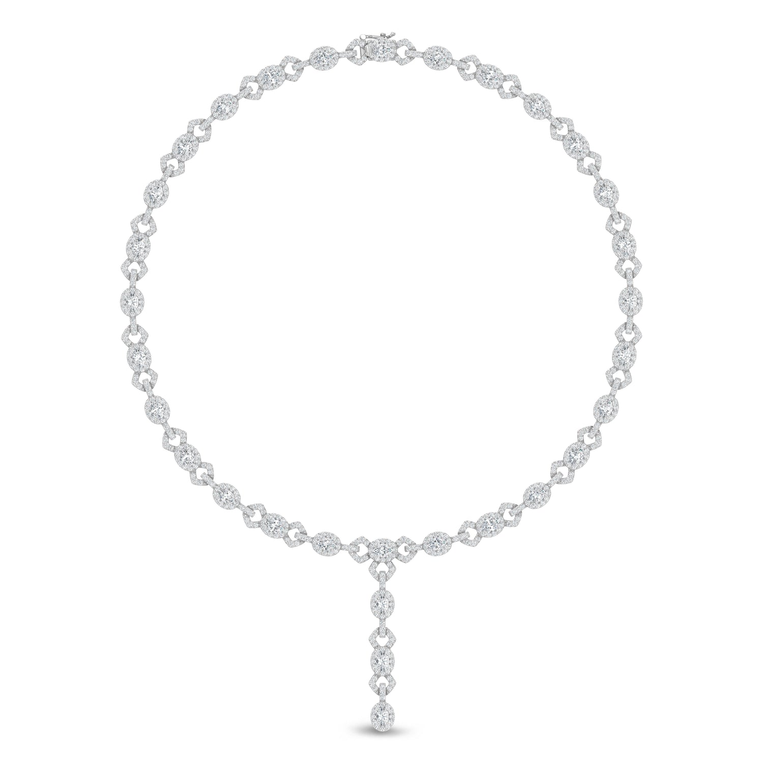 14K White Gold Lab Grown Diamond 16 3/4 Ct.Tw. Fashion Necklace  Picasso Gold & Diamond Jewelry