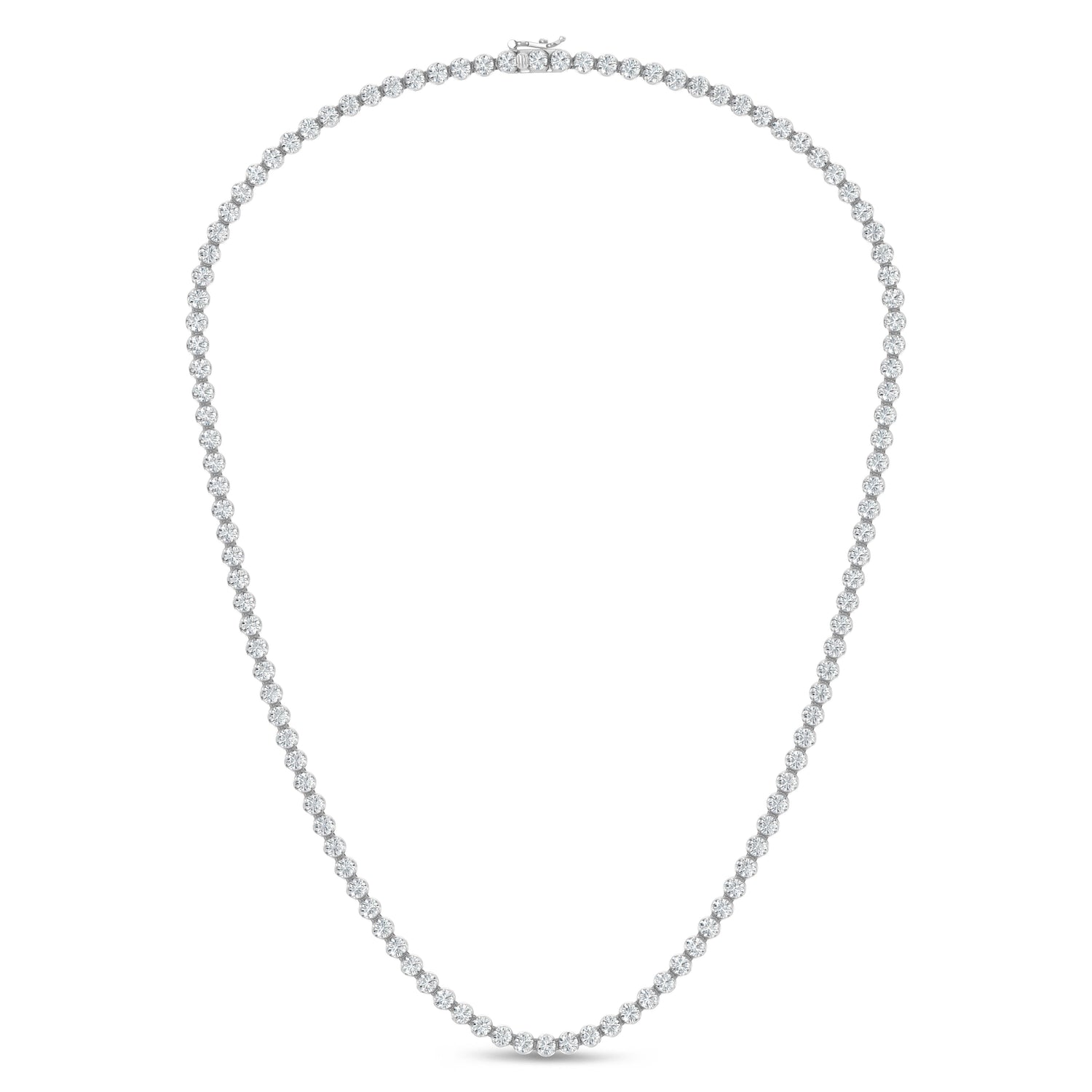 14K White Gold Lab Grown Diamond 10 1/2 Ct.Tw. Floating Necklace  Picasso Gold & Diamond Jewelry