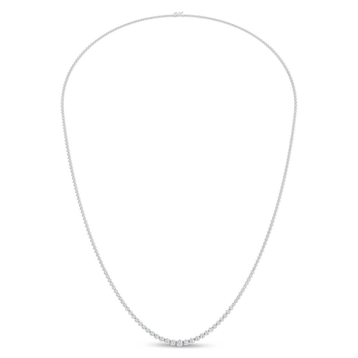 14K White Gold Lab Grown Diamond 7 3/4 Ct.Tw. Floating Necklace  Picasso Gold & Diamond Jewelry