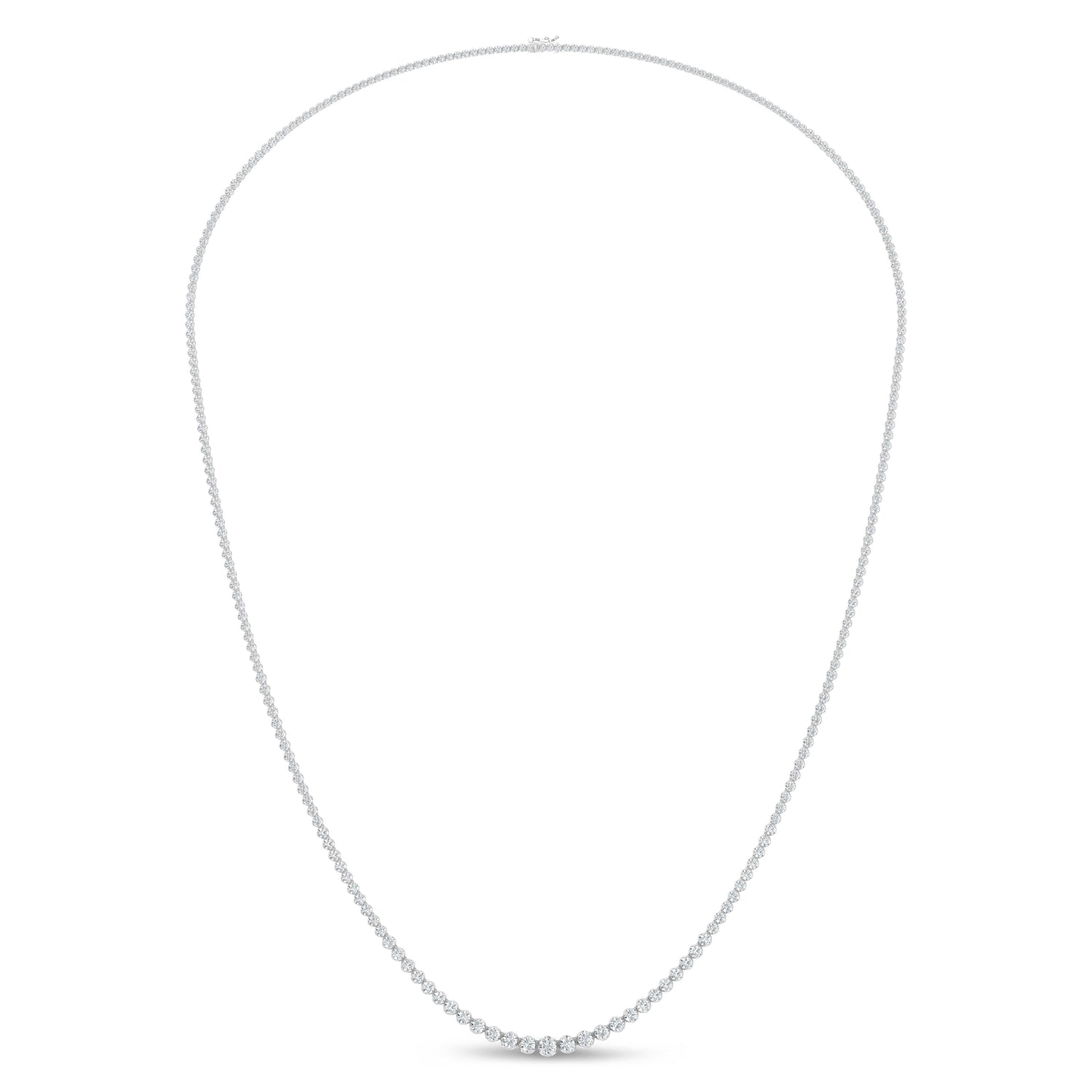 14K White Gold Lab Grown Diamond 7 3/4 Ct.Tw. Floating Necklace  Picasso Gold & Diamond Jewelry
