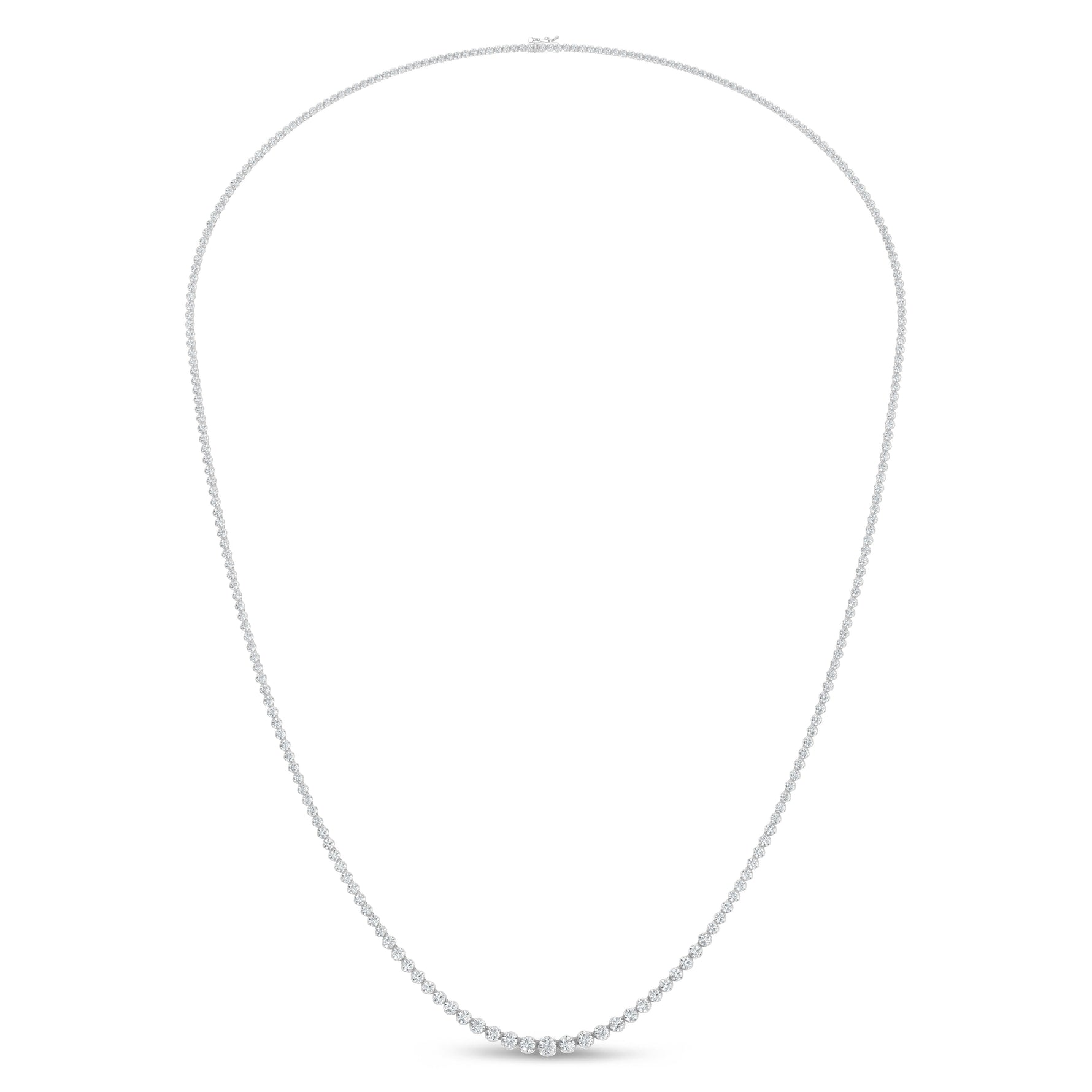 14K White Gold Lab Grown Diamond 7 3/4 Ct.Tw. Floating Necklace  Picasso Gold & Diamond Jewelry