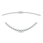 14K White Gold Lab Grown Diamond 7 3/4 Ct.Tw. Floating Necklace  Picasso Gold & Diamond Jewelry