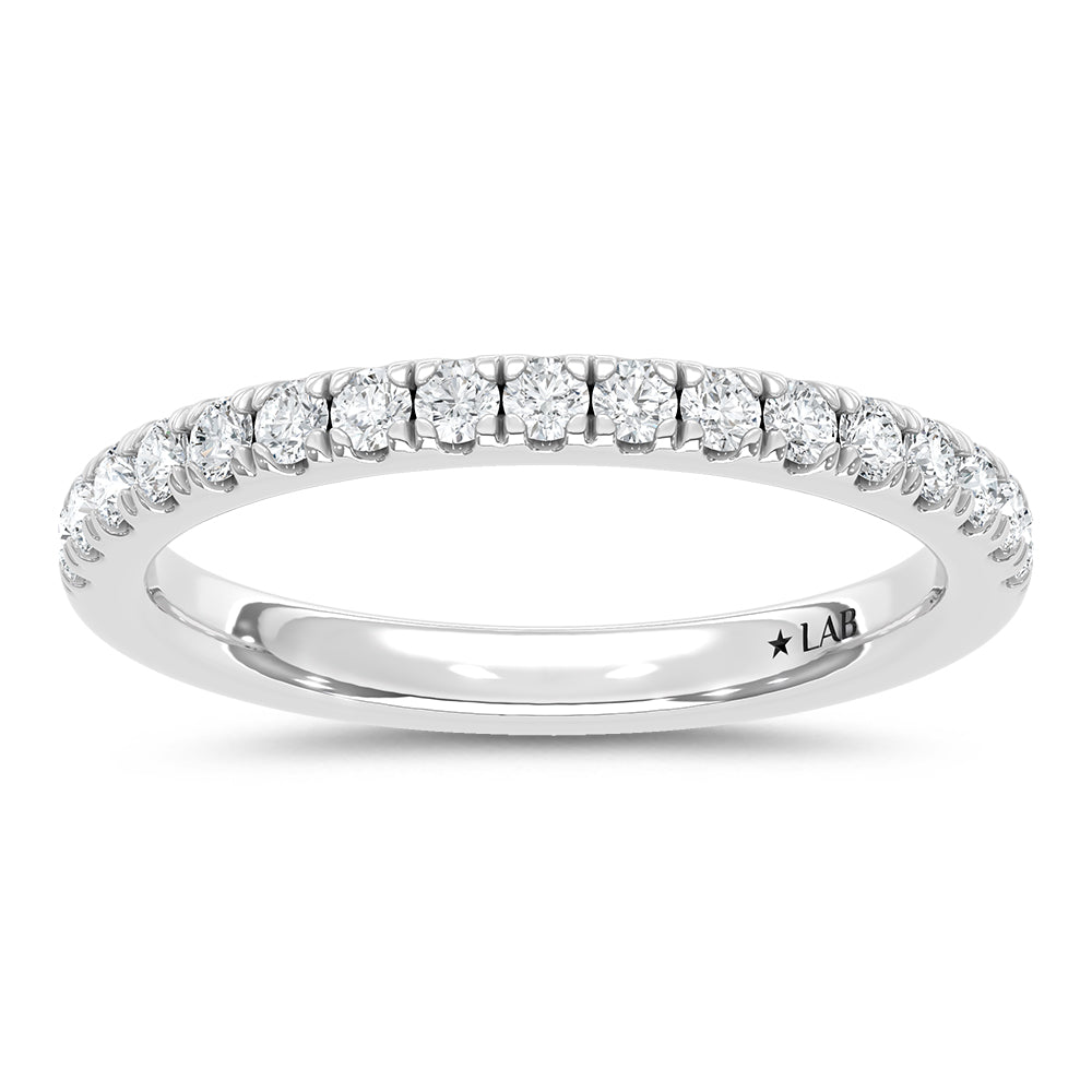 14K White Gold Lab Grown Diamond 3/8 ct. tw. Wedding Band | Picasso Gold & Diamond