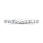 14K White Gold Lab Grown Diamond 3/8 ct. tw. Wedding Band, side profile view showing the band