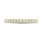 14K Yellow Gold Lab Grown Diamond 3/8 ct. tw. Wedding Band, side profile view showing the band