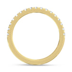 14K Yellow Gold Lab Grown Diamond 3/8 ct. tw. Wedding Band, close-up of the diamond setting