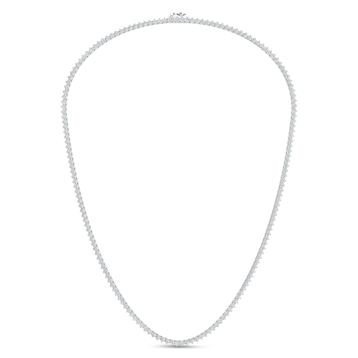 14K White Gold Lab Grown Diamond 10 Ct.Tw. 3 Prong Necklace  Picasso Gold & Diamond Jewelry