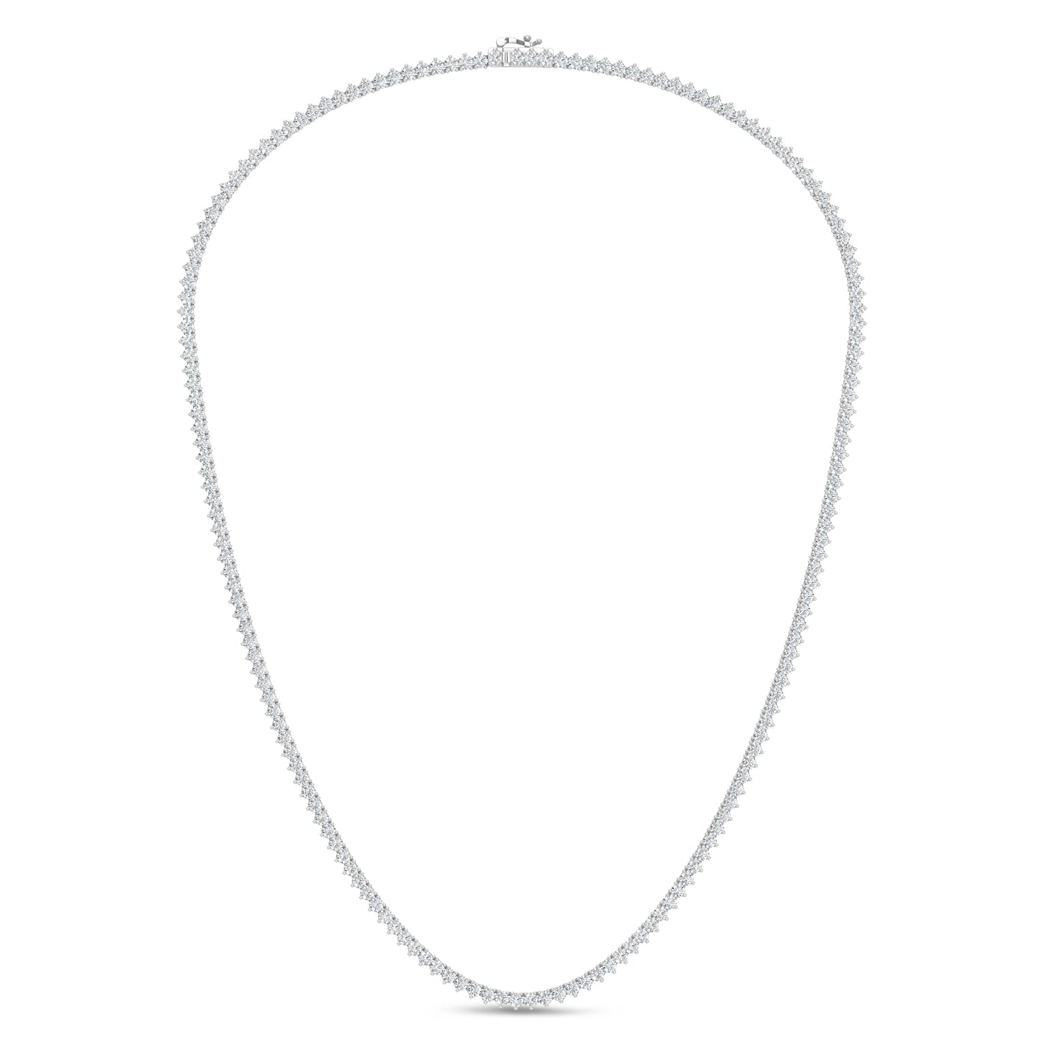 14K White Gold Lab Grown Diamond 10 Ct.Tw. 3 Prong Necklace  Picasso Gold & Diamond Jewelry