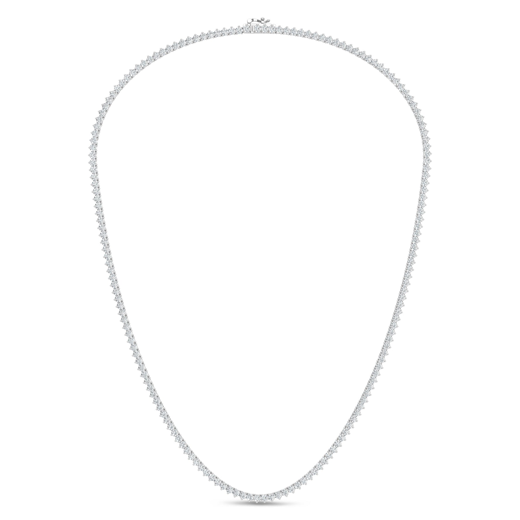 14K White Gold Lab Grown Diamond 10 Ct.Tw. 3 Prong Necklace  Picasso Gold & Diamond Jewelry