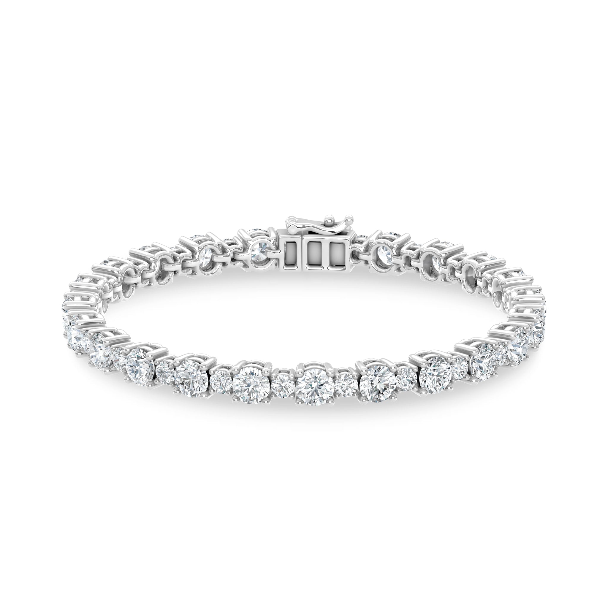 14K White Gold Lab Grown Diamond 10 Ct.Tw. Fashion Bracelet