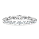 14K White Gold Lab Grown Diamond 12 1/4 Ct.Tw. Fancy Bracelet