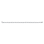 Handcrafted 14k White Gold bracelet, set with 12.25 CTW lab grown diamond, side profile view.
