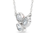14K White Gold Lab Grown Diamond  1/3 Ct.Tw. Fashion Necklace  Picasso Gold & Diamond Jewelry