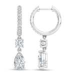 14K White Gold Lab Grown Diamond 2 1/6 Ct.Tw. Hoop Earrings  Picasso Gold & Diamond Jewelry