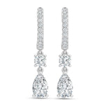 14K White Gold Lab Grown Diamond 2 1/6 Ct.Tw. Hoop Earrings  Picasso Gold & Diamond Jewelry