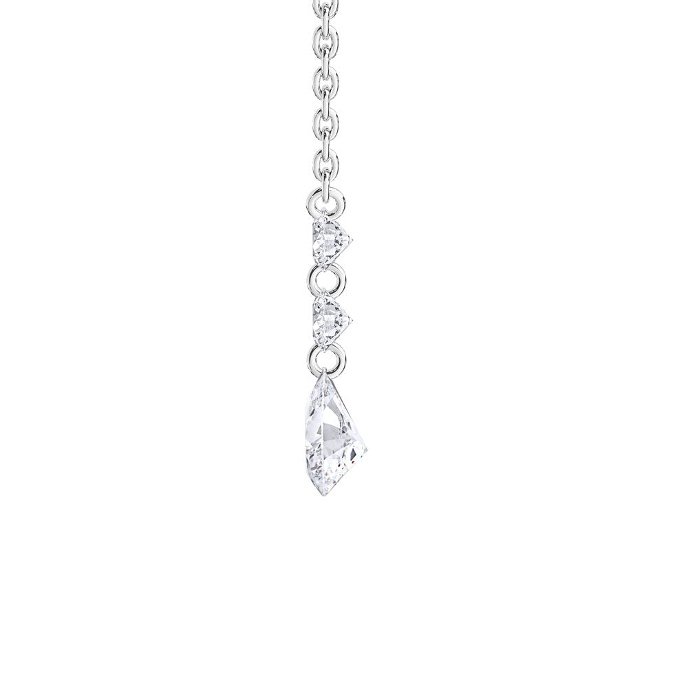 14K White Gold Lab Grown Diamond 1 1/4 Ct.Tw. Fashion Necklace  Picasso Gold & Diamond Jewelry