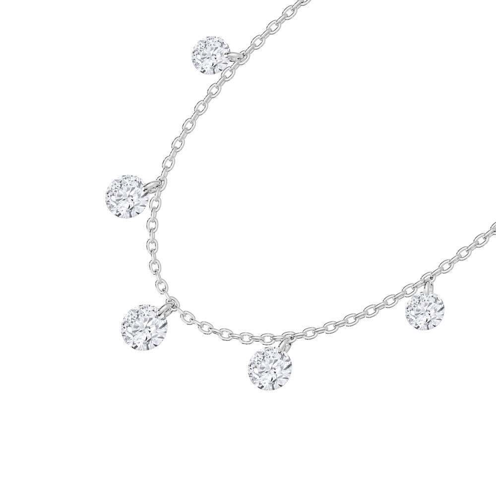 Pendants 14K White Gold Lab Grown Diamond 1 Ct.Tw. Fashion Necklace 14K White  Lab Grown Diamond 1 Ct.Tw. Fashion Necklace - Picasso  LG2320W