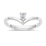 10K White Gold Lab Grown Diamond 1/6 Ct.Tw. Chevron Band  Picasso Gold & Diamond Jewelry