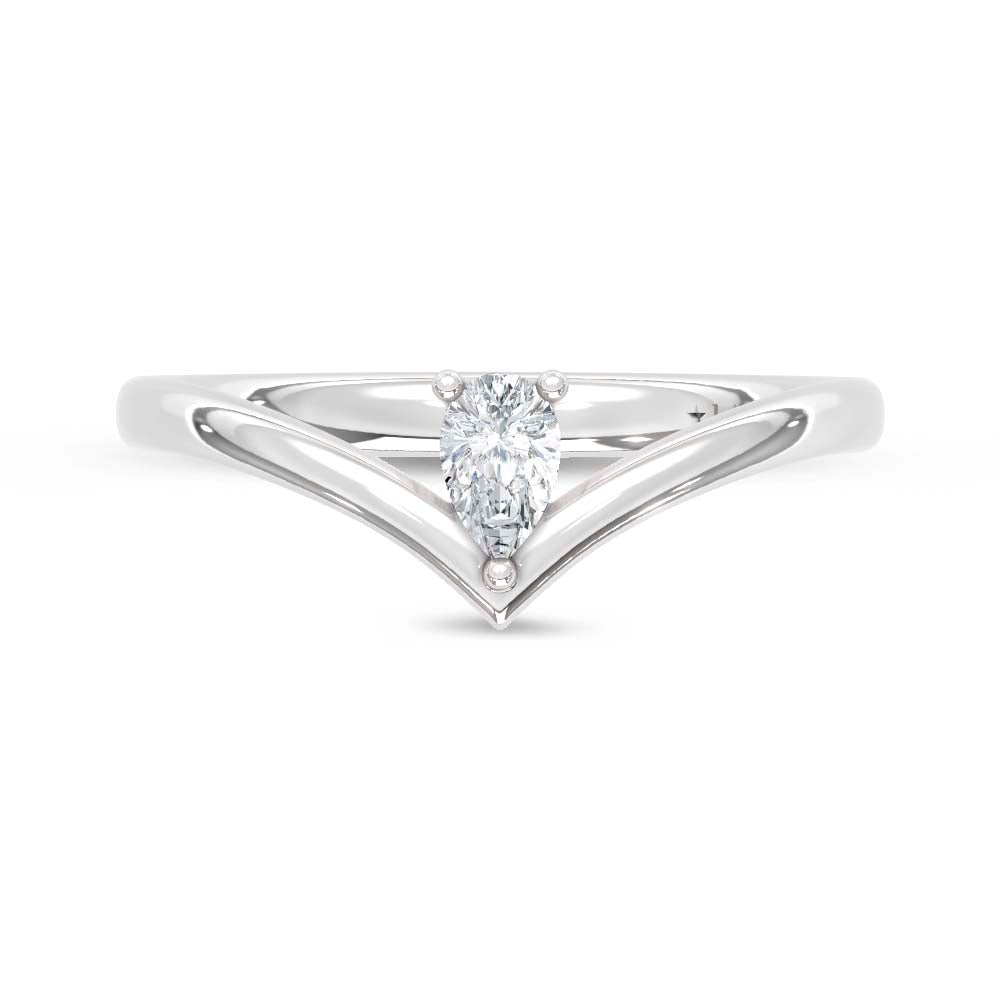 Wedding 10K White Gold Lab Grown Diamond 1/6 Ct.Tw. Chevron Band 10K White  Lab Grown Diamond 1/6 Ct.Tw. Chevron Band - Picasso  LG2362W