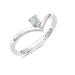 10K White Gold Lab Grown Diamond 1/6 Ct.Tw. Chevron Band  Picasso Gold & Diamond Jewelry