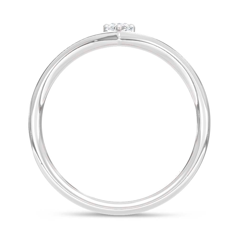 10K White Gold Lab Grown Diamond 1/6 Ct.Tw. Chevron Band  Picasso Gold & Diamond Jewelry