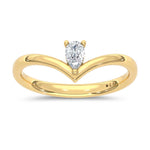 10K Yellow Gold Lab Grown Diamond 1/6 Ct.Tw. Chevron Band  Picasso Gold & Diamond Jewelry