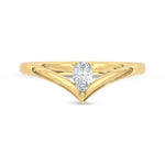 10K Yellow Gold Lab Grown Diamond 1/6 Ct.Tw. Chevron Band  Picasso Gold & Diamond Jewelry