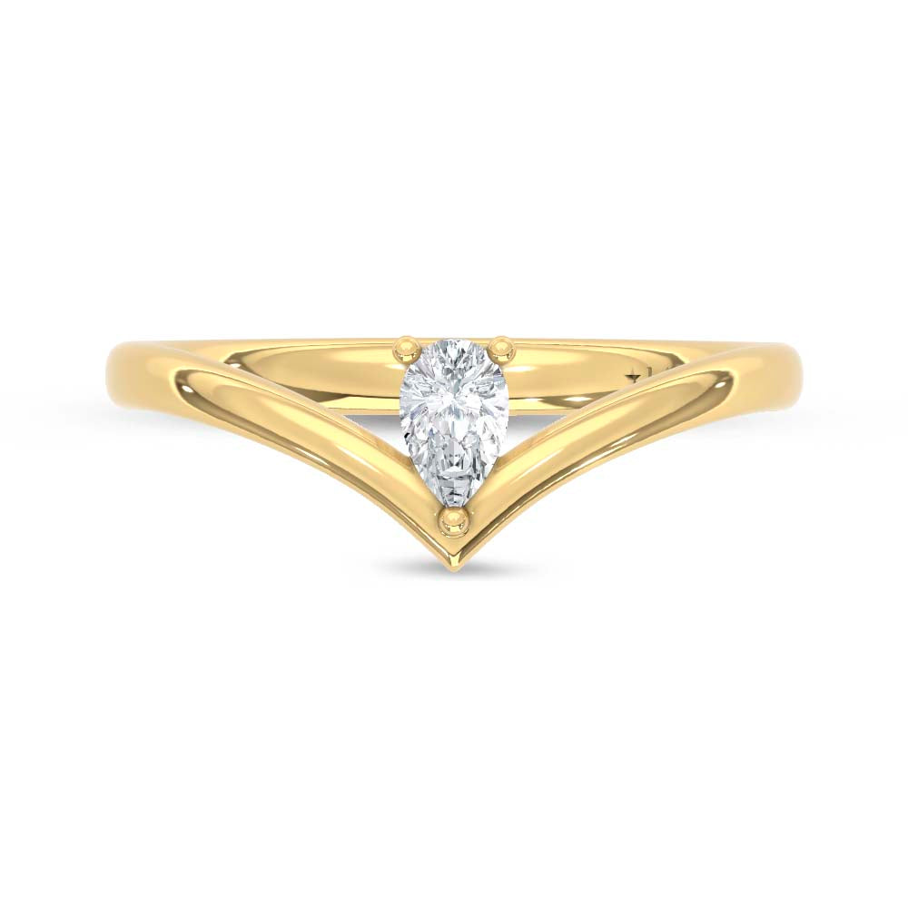 Wedding 10K Yellow Gold Lab Grown Diamond 1/6 Ct.Tw. Chevron Band 10K Yellow  Lab Grown Diamond 1/6 Ct.Tw. Chevron Band - Picasso  LG2362Y
