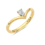 10K Yellow Gold Lab Grown Diamond 1/6 Ct.Tw. Chevron Band  Picasso Gold & Diamond Jewelry