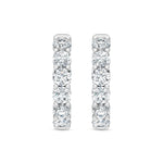 14K White Gold Lab Grown Round Diamond 3 Ct.Tw. In and Out Hoop Earrings  Picasso Gold & Diamond Jewelry