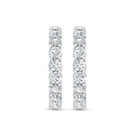 14K White Gold Lab Grown Round Diamond 5 Ct.Tw. In and Out Hoop Earrings  Picasso Gold & Diamond Jewelry