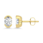14K Yellow Gold Lab Grown Diamond 1/2 Ct.Tw. Oval Stud Earrings  Picasso Gold & Diamond Jewelry