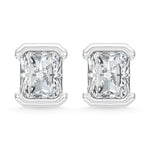 14K White Gold Lab Grown Diamond 1/2 Ct.Tw. Radiant Stud Earrings  Picasso Gold & Diamond Jewelry