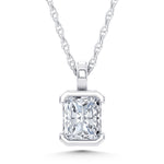 14K White Gold Lab Grown Diamond 1/2 Ct.Tw. Radiant Pendant  Picasso Gold & Diamond Jewelry