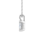 14K White Gold Lab Grown Diamond 1/2 Ct.Tw. Radiant Pendant  Picasso Gold & Diamond Jewelry