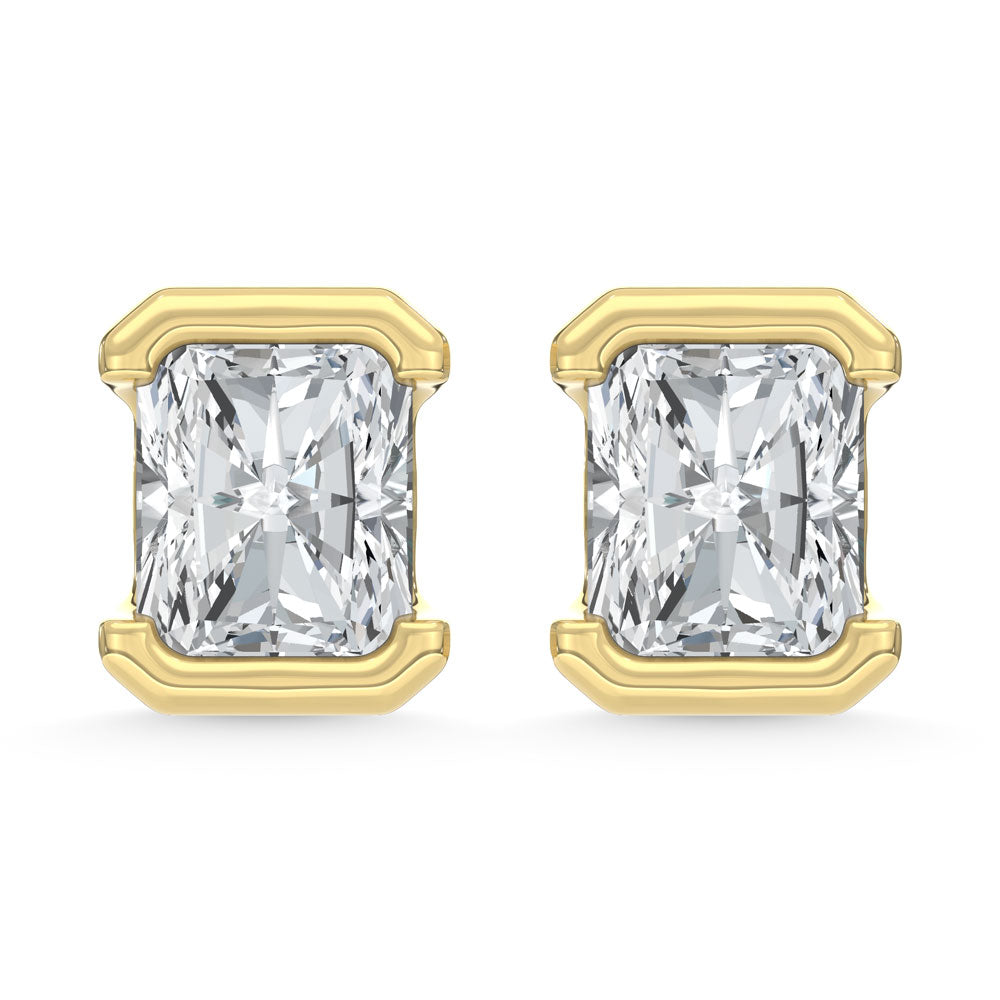 14K Yellow Gold Lab Grown Diamond 1/2 Ct.Tw. Radiant Stud Earrings  Picasso Gold & Diamond Jewelry