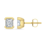 14K Yellow Gold Lab Grown Diamond 1/2 Ct.Tw. Radiant Stud Earrings  Picasso Gold & Diamond Jewelry