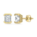 14K Yellow Gold Lab Grown Diamond 1/2 Ct.Tw. Radiant Stud Earrings  Picasso Gold & Diamond Jewelry